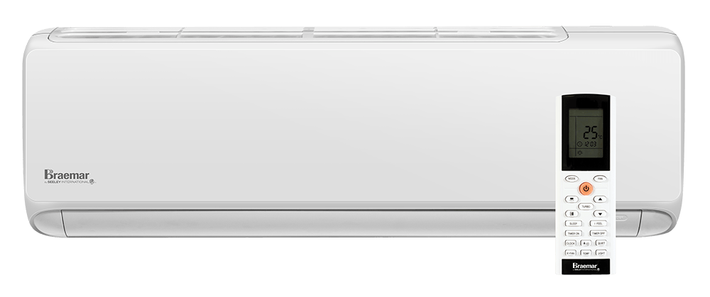 Braemar Austral air conditioner indoor air unit with remote control. Buy from All Cool Sales in Brisbane, suppliers of premium air conditioners.