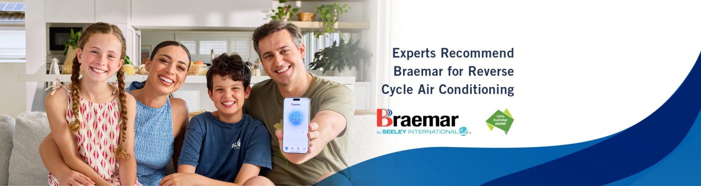 Braemar reverse cycle air conditioning for whole-home climate control or targeted heating and cooling for a single room,